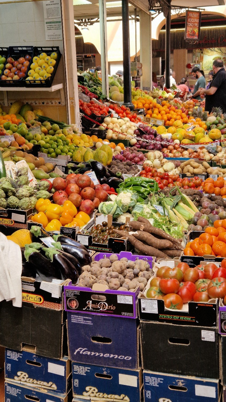 Fruit and vegetable stall at La Recova market in Santa Cruz de Tenerife